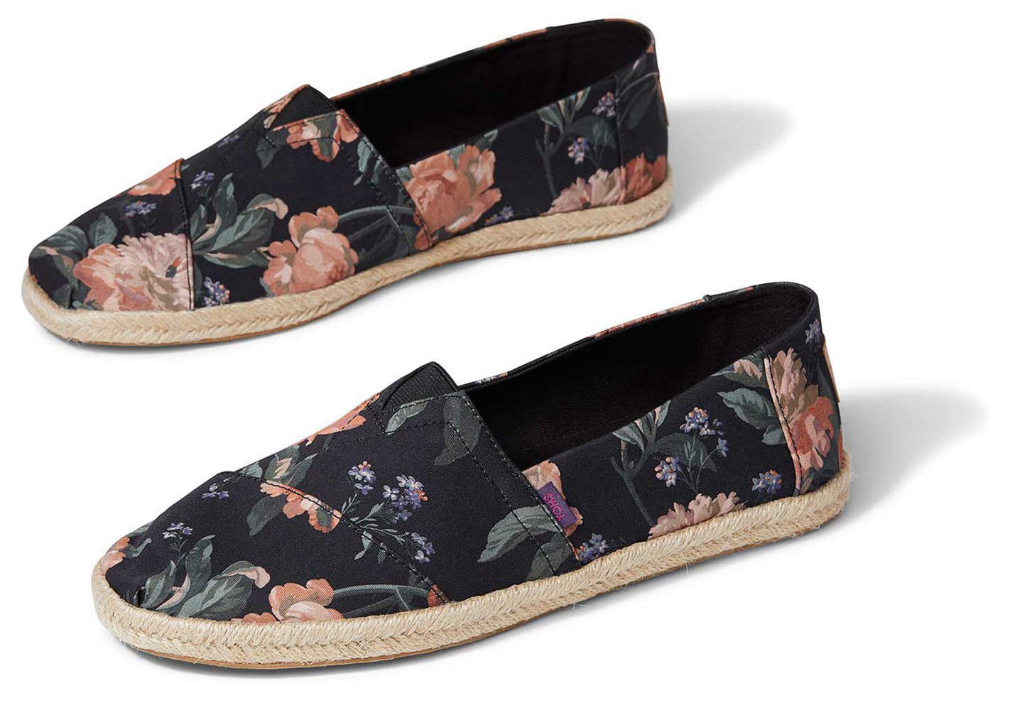 Toms Espadryle Męskie Czarne - Alpargata Rope Made With Liberty Fabric - 56QZBAWNS